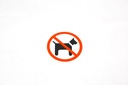 Pegatina PERROS PROHIBIDOS 11X11 CM