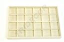 Bandeja para Joyería de Lino Beige 24 Compartimentos 35X24X3 CM