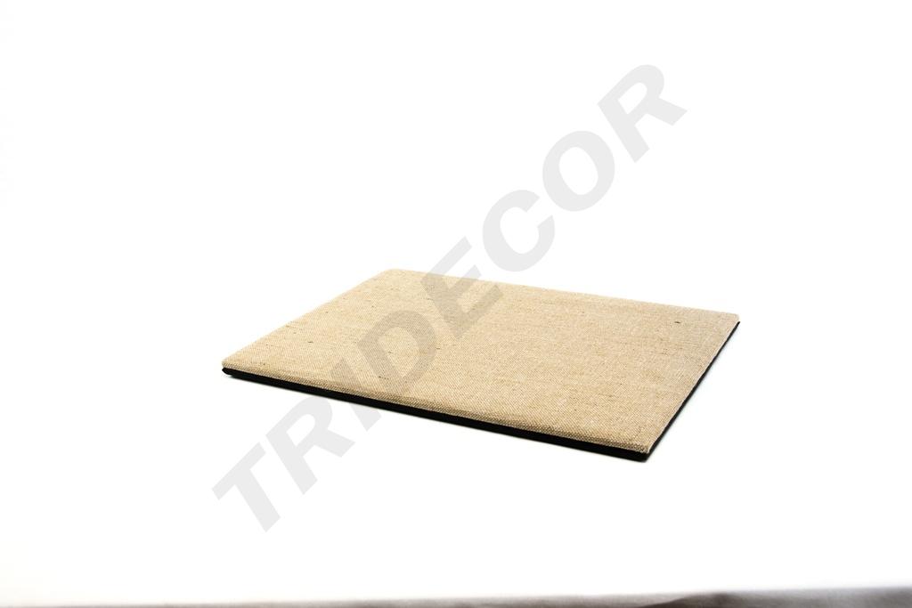 Base reversible para exposición de joyas de lino grueso o cuero sintético, con medidas de 40X30X1.5 CM