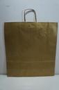 Bolsa de Papel de Celulosa con Asa Arrugada de Color Oro 45X49X15CM 25 Unidades
