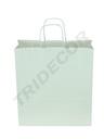 Bolsa de Papel de Celulosa Blanca con Asa Arrugada 32X13X41cm 25 unidades