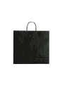 Bolsa de papel con asa arrugada negra, celulosa, 27x12x37 cm, 25 piezas