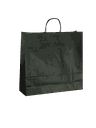 Bolsa de papel de celulosa con asa rizada negra 45X15X49 25 unidades