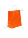 Bolsa de papel de celulosa con asa rizada naranja 22X29X10 CM - 25 unidades