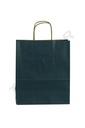 Bolsa de papel Kraft azul oscuro con asa rizada, 45X15X49 cm, 25 unidades