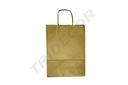 Bolsa de papel con asa dorada arrugada, celulosa, 32X13X41CM, 25 unidades