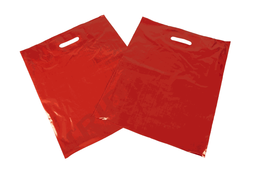 Bolsa roja con asas troqueladas 40X50 cm 100 unidades