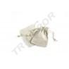BOLSA DE LINO BEIGE con cordón 12X9 CM 20pcs/PAQUETE
