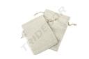 BOLSA DE TELA DE LINO BEIGE 19X14 CM 20 PIEZAS