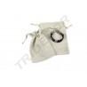 BOLSA DE TELA DE LINO BEIGE 19X14 CM 20 PIEZAS