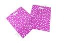 Bolsas de plástico con fondo fucsia y asa reforzada 35X45CM 50uds