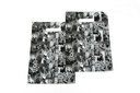 Bolsas de Plástico Negras y Blancas con Asas Reforzadas Troqueladas 45x35 cm - 100 Unidades