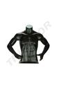 Busto Masculino Ajustable de Fibra de Vidrio en Negro Mate