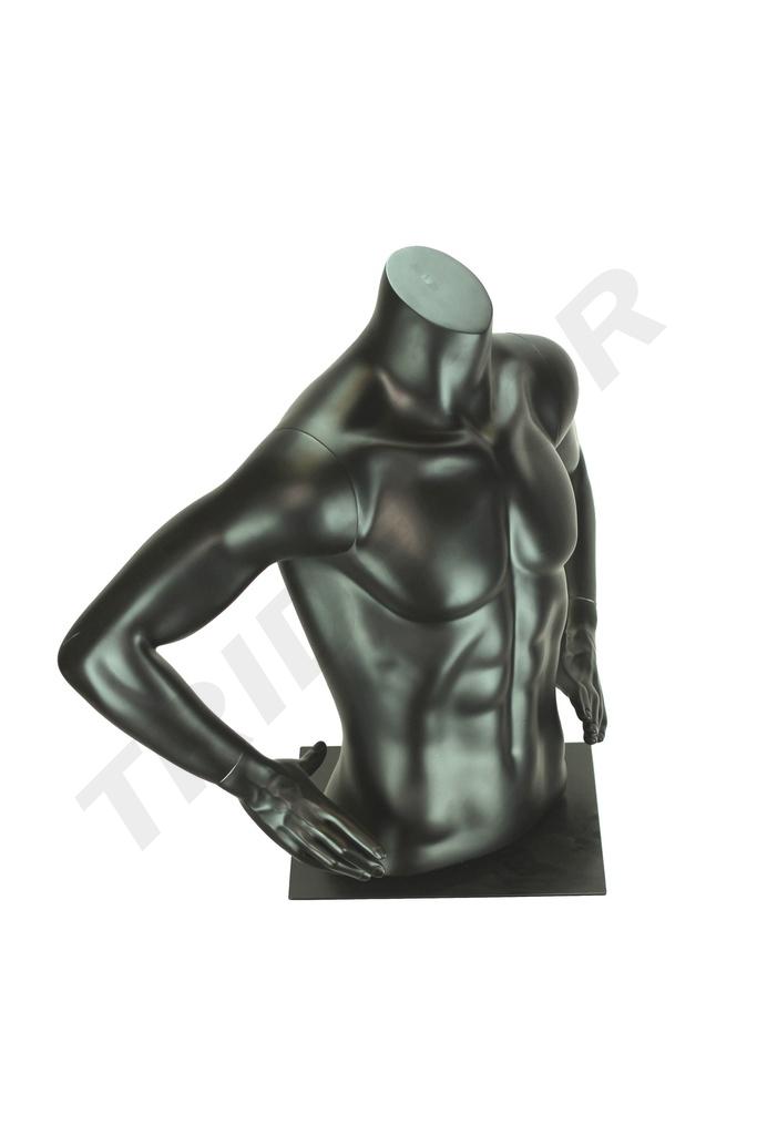 040845-Busto-de-hombre-negro-con-base-de-metal-regulable-tridecor