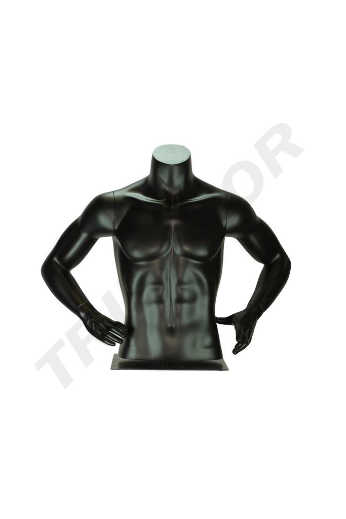 040845-Busto-de-hombre-negro-con-base-de-metal-regulable-tridecor