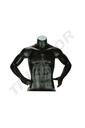 Busto Masculino Ajustable de Fibra de Vidrio en Negro Mate