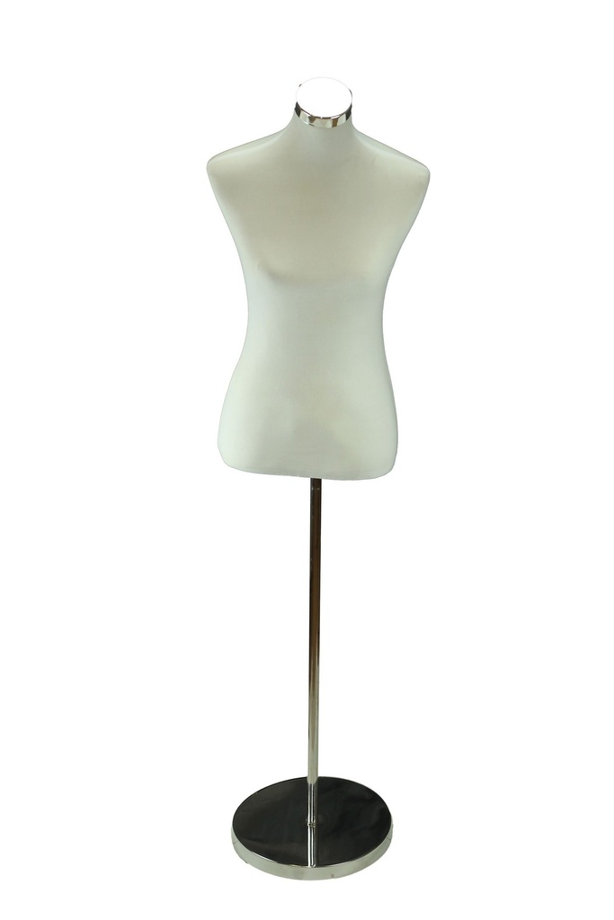 Busto de mujer, tela blanca