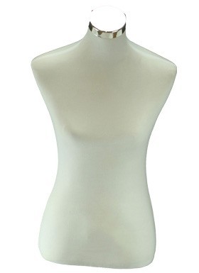 Busto de mujer, tela blanca