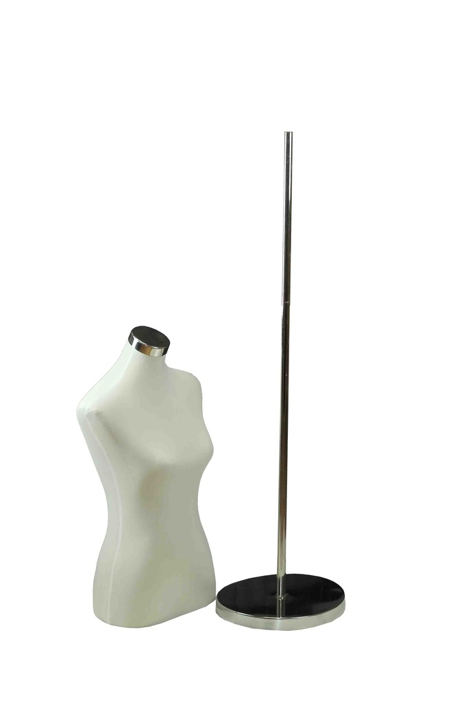 Busto de mujer, tela blanca