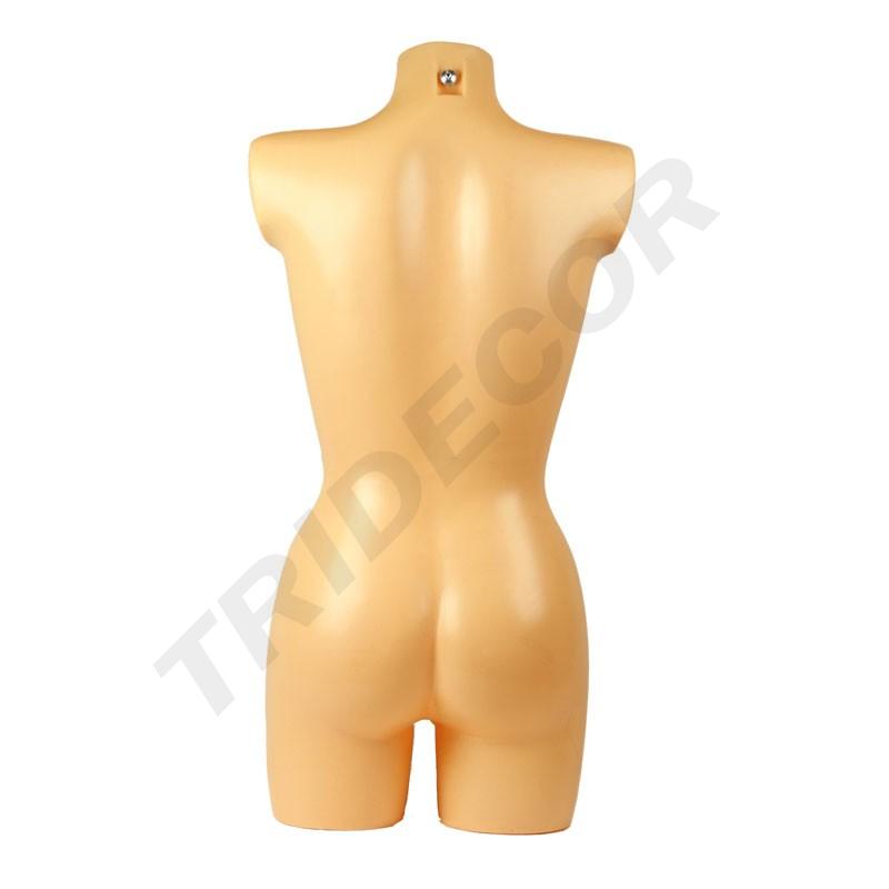 Busto de medio cuerpo de una mujer de color carne