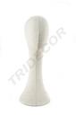 Cabeza de mujer en tela de lino color beige, circunferencia de 52 cm