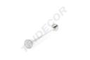 Percha cromada con tope para tablero/madera, 8 mm