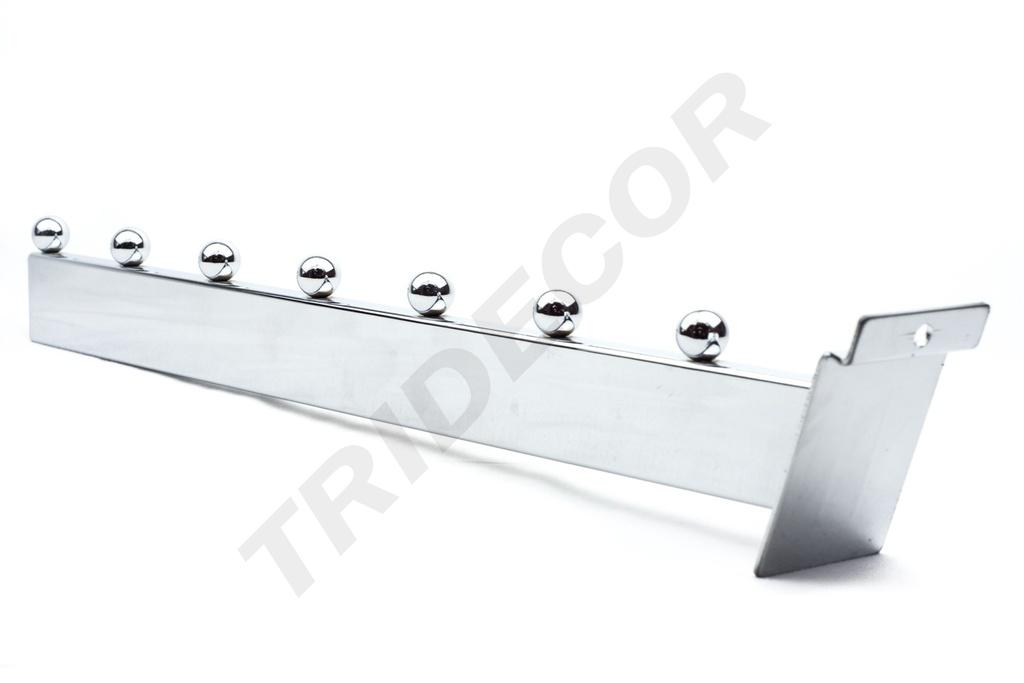 Colgador inclinado con 7 bolas para panel de lamas, 30 cm