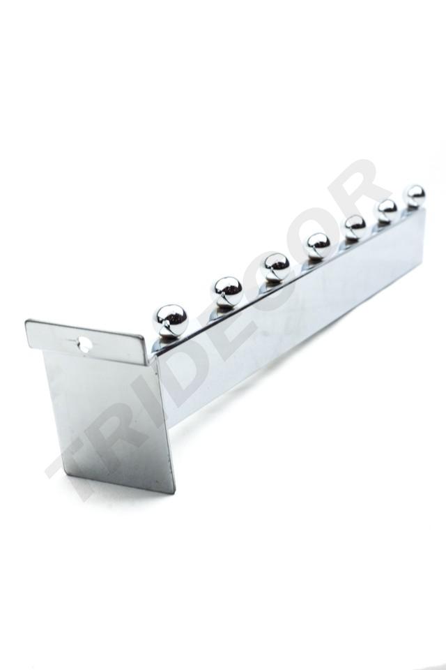 Colgador inclinado con 7 bolas para panel de lamas, 30 cm