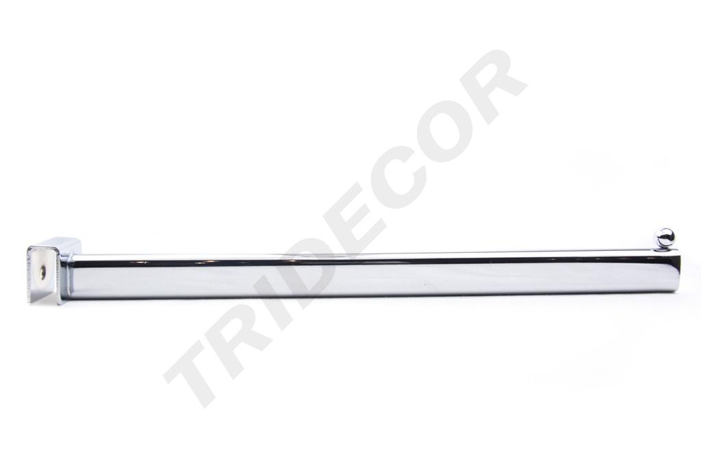 Percha de Cromado con una bola para el tubo rectangular de 40cm