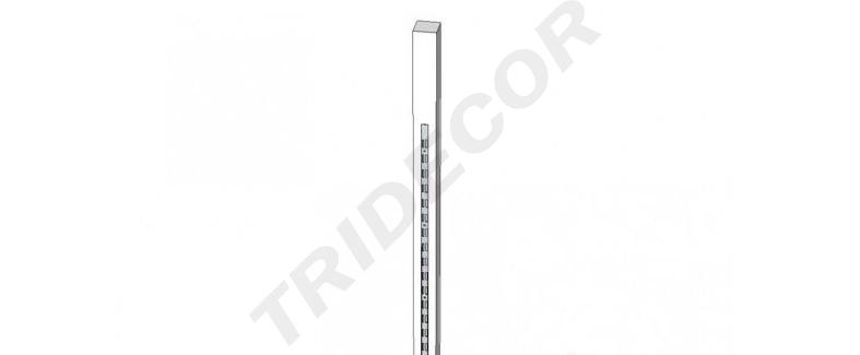 Columna de madera blanca con sistema de cremallera 3M