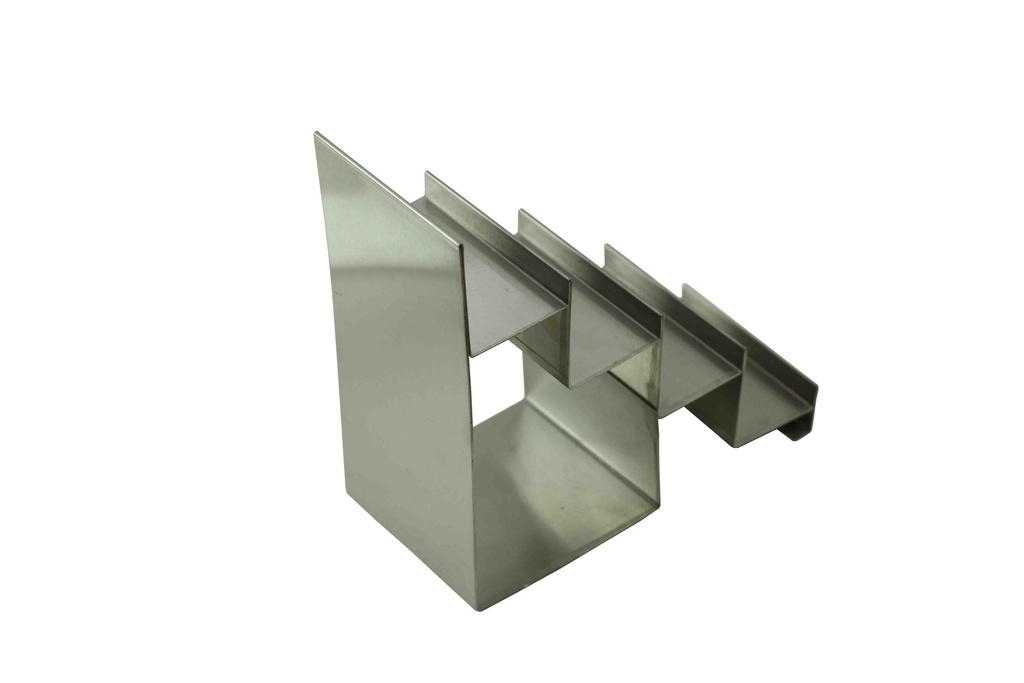 Expositor de Acero Mate en Forma de Escalera 4 Alturas