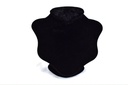 Exhibidor grande de collar de terciopelo negro