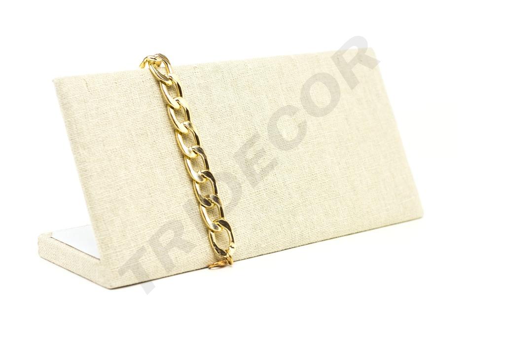 Exhibidor de Pulseras de Lino Beige 25X11.5X8cm