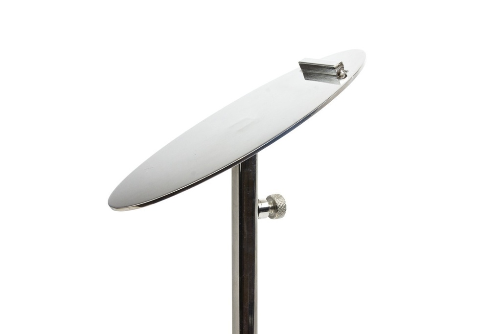 Expositor-de-Calzado-Ovalado-Cromado-Altura-regulable-tridecor