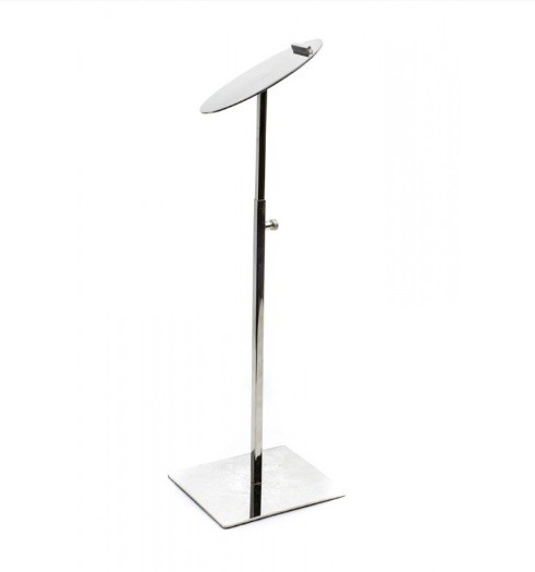 Expositor-de-Calzado-Ovalado-Cromado-Altura-regulable-tridecor