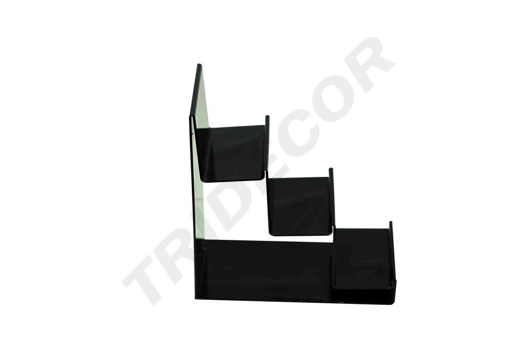 007142-Expositor-Metacrilato-Negro-Escalera-Tres-Alturas-tridecor