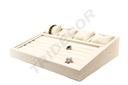 Expositor de Joyería de Lino Beige 38X28.5X8cm