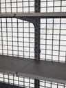 Góndola gris con malla 90X200cm