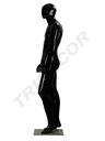Maniquí Masculino Lacado en Negro Brillante Sin Características