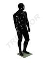 Maniquí Masculino Lacado en Negro Brillante Sin Características