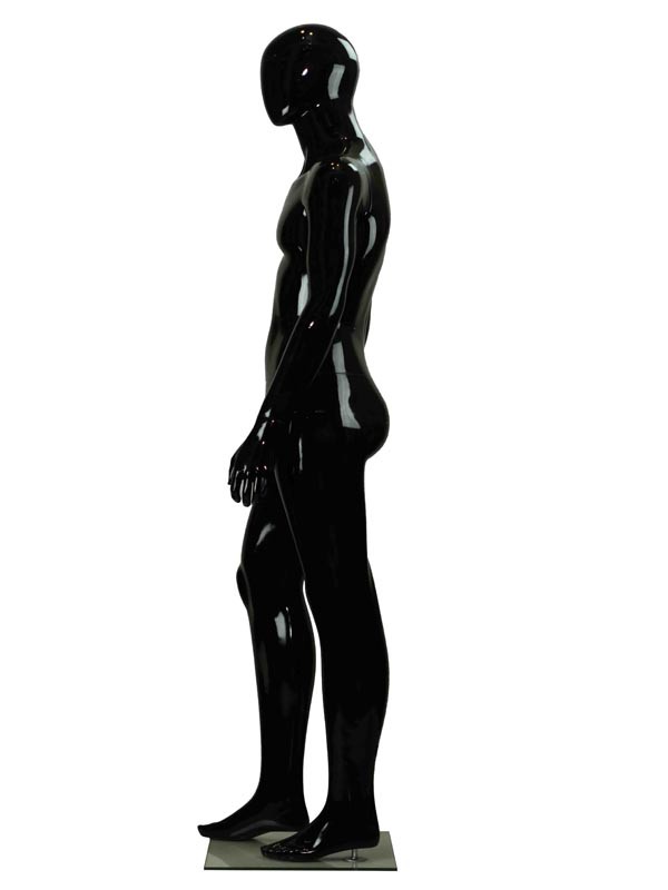 040604-Maniquí-Hombre-Negro-Brillo-Rostro-Abstracto-tridecor