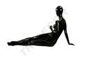 040283-Maniquí-mujer-tumbada-negro-brillo-tridecor
