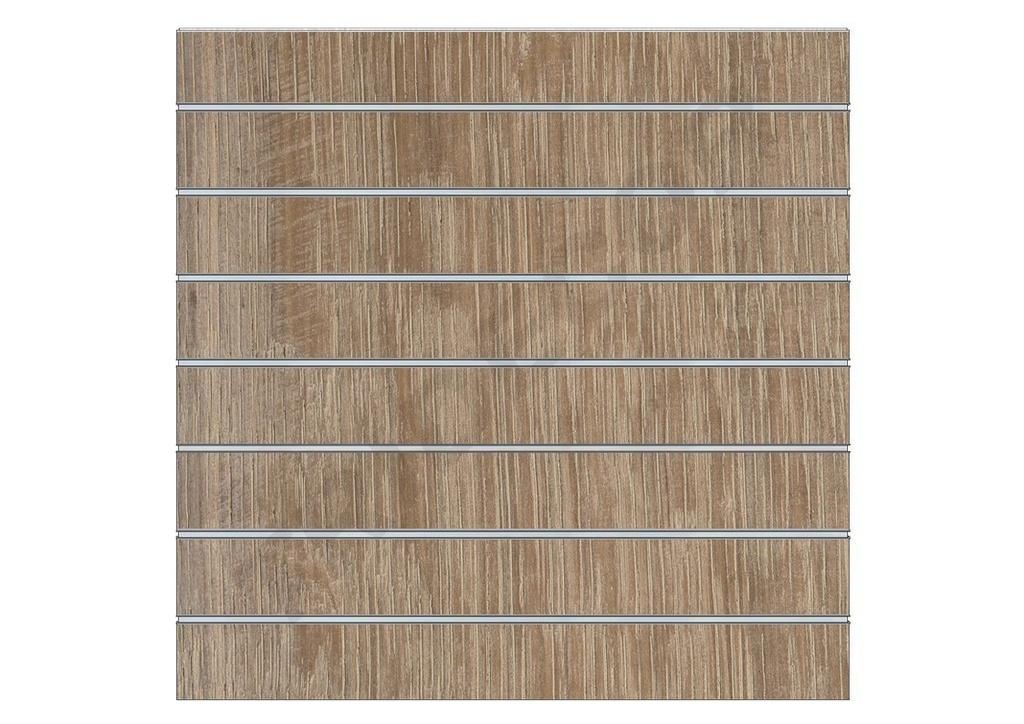Panel de listones Oak Clarito 7.5 Guías 120X120cm