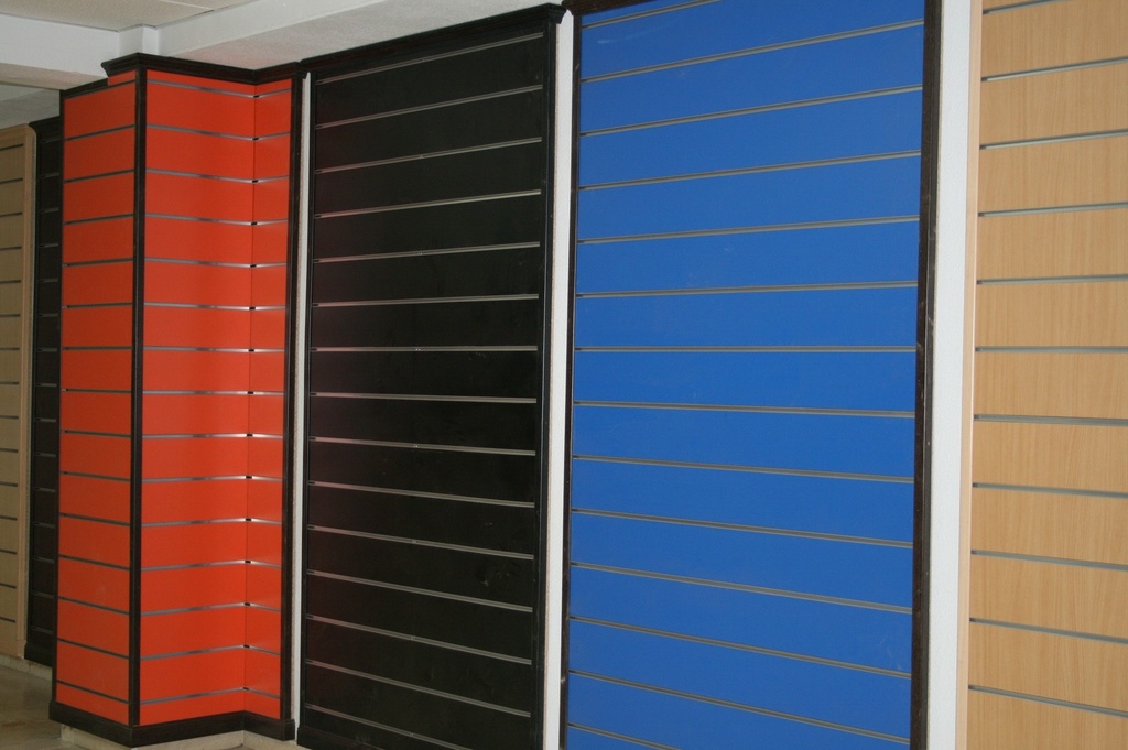 Panel de Listones Blanco Mate 9.5 Guías 120X120cm