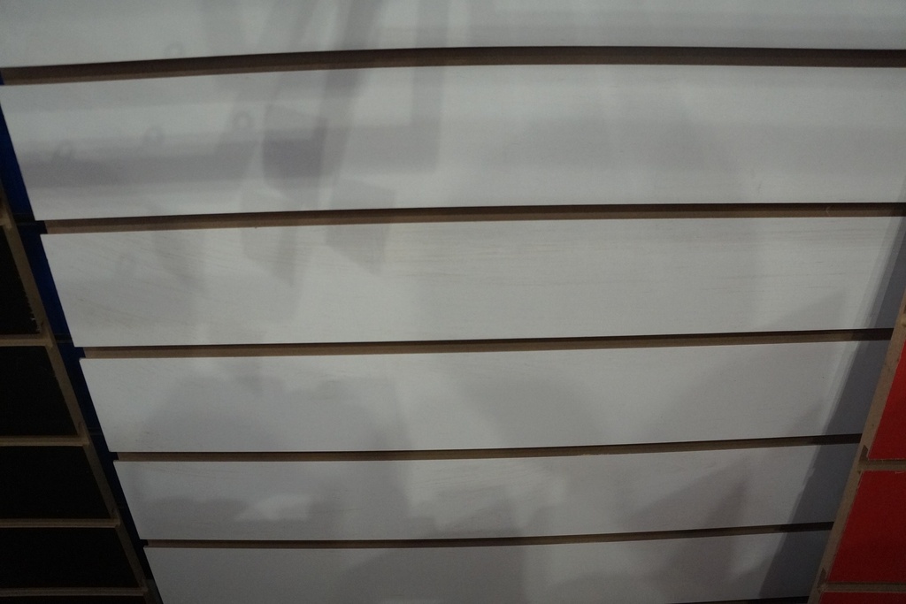 Panel de Listones Blanco Mate 9.5 Guías 120X120cm