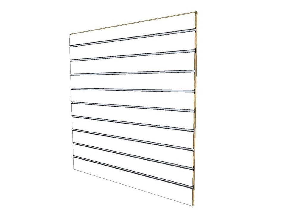 Panel de Listones Blanco Mate 9.5 Guías 120X120cm