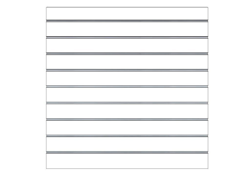 Panel de Listones Blanco Mate 9.5 Guías 120X120cm