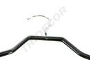 Percha de Madera Forrada de Goma Negra 42cm 5unidades