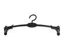 Perchas de Plástico para Lencería, Color Negro, 27 cm, 10 Unidades