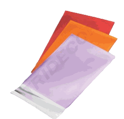 Sobres metálicos rojos con adhesivo, 10X15+4cm, 100 unidades/Paquete